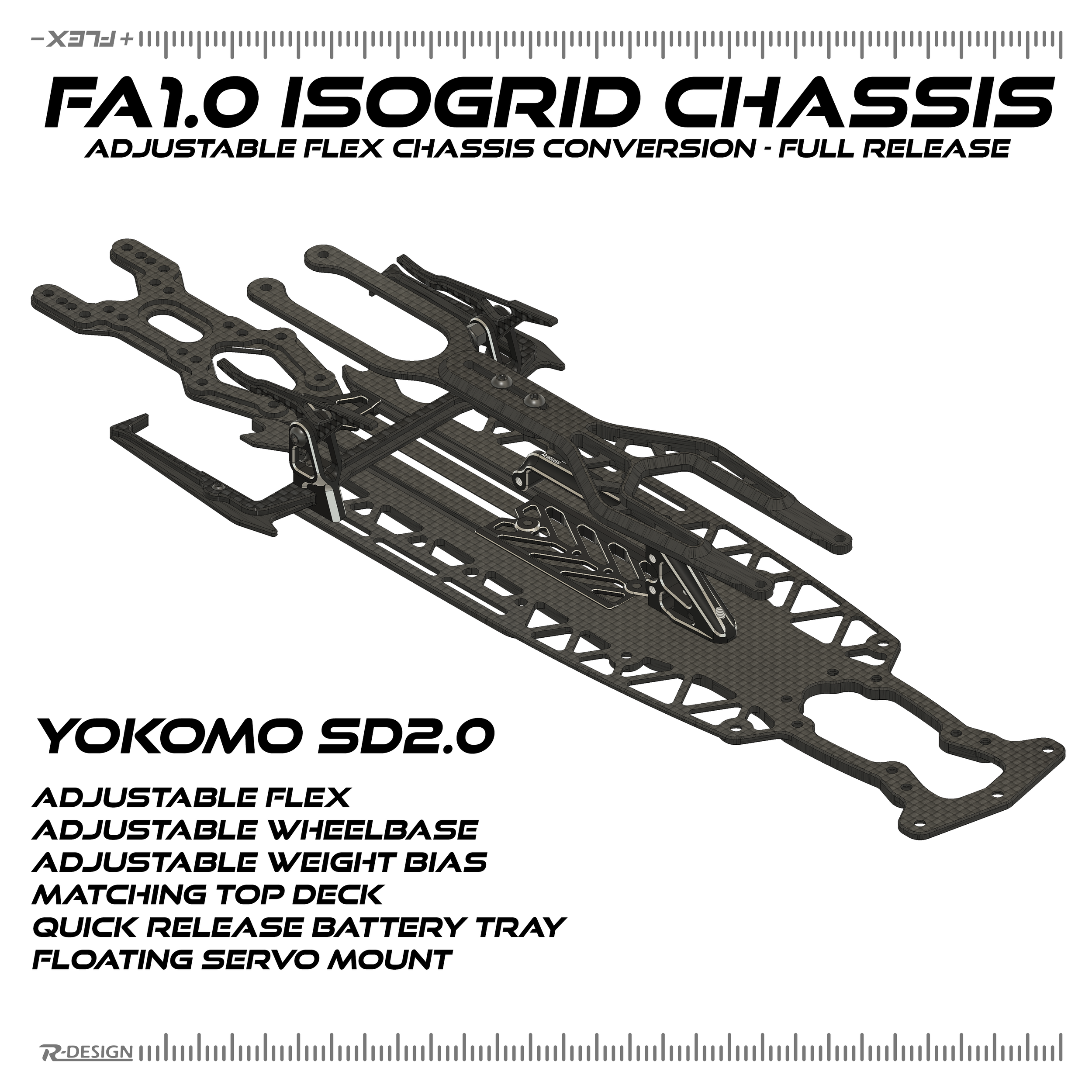 XL Rear ESC Tray for Yokomo MD1.0 and MD2.0 - RDD7806 — R
